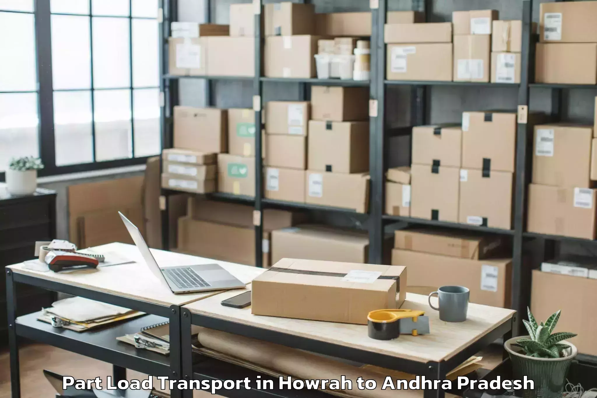 Book Howrah to Ichchapuram Part Load Transport Online